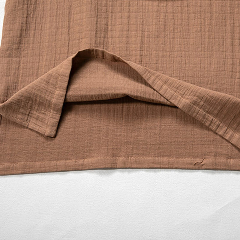 Buddha Stones Fall Simple V-Neck Manica Lunga T-Shirt Cotone Abbigliamento Uomo - image 8