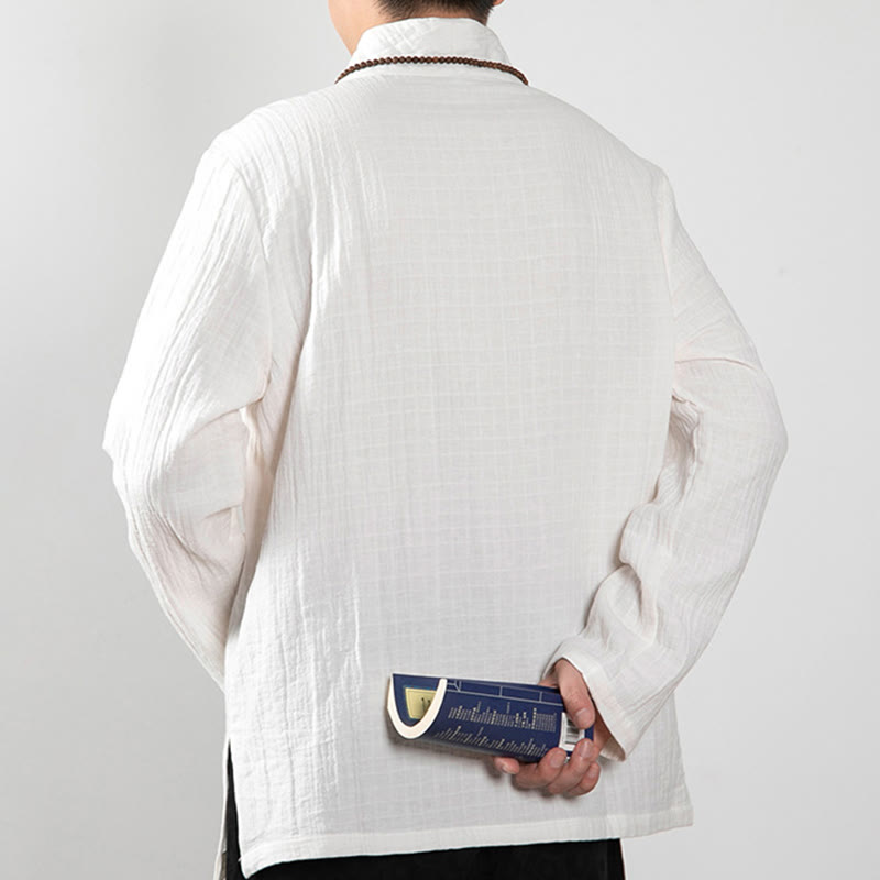 Buddha Stones Fall Simple V-Neck Manica Lunga T-Shirt Cotone Abbigliamento Uomo - image 13