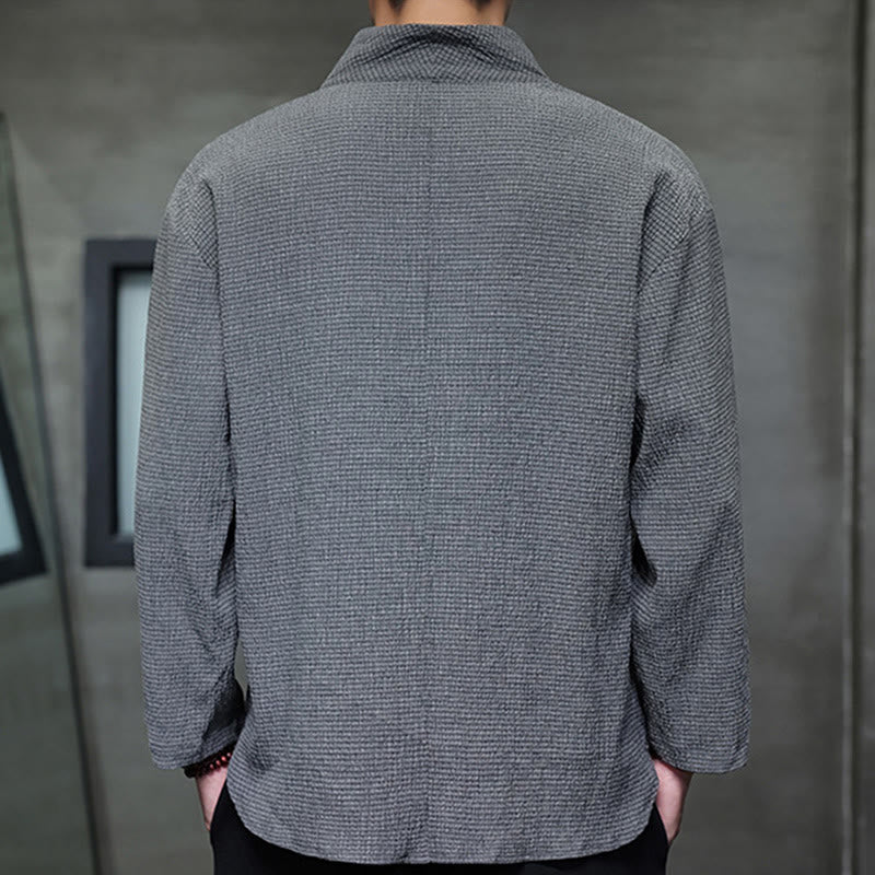 Maglietta a maniche lunghe con scollo a V semplice Buddha Stones Uomo Abbigliamento - image 21