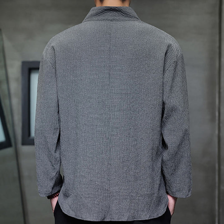 Maglietta a maniche lunghe con scollo a V semplice Buddha Stones Uomo Abbigliamento - image 21