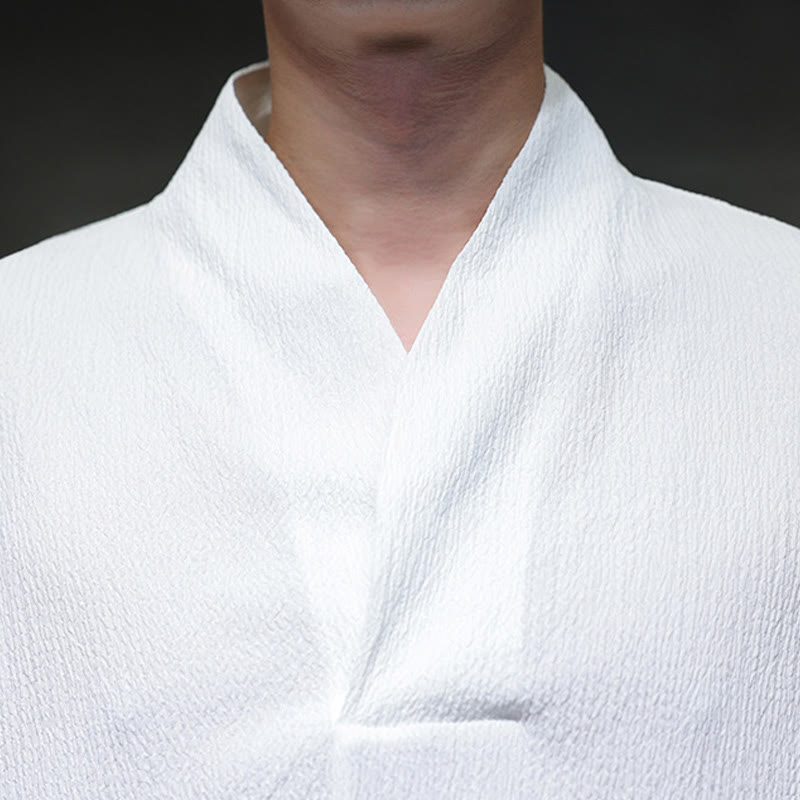 Maglietta a maniche lunghe con scollo a V semplice Buddha Stones Uomo Abbigliamento - image 7