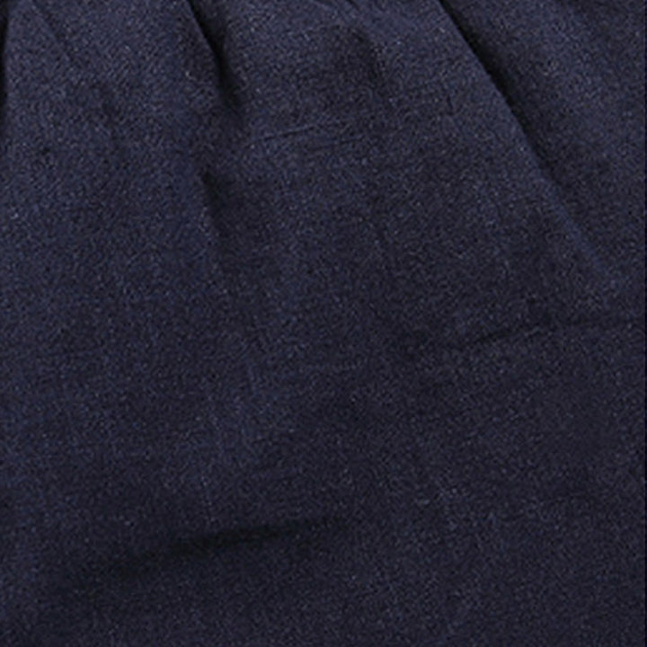 Pantaloni da uomo invernali in lino con coulisse e fodera in pile Buddha Stones con tasche