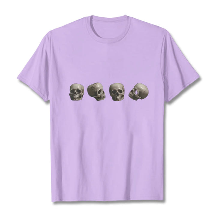 Maglietta con motivo a teschi della foresta dei cadaveri Buddha Stones, tibetano, il signore dei cadaveri - Prugna - 2XL - image 18