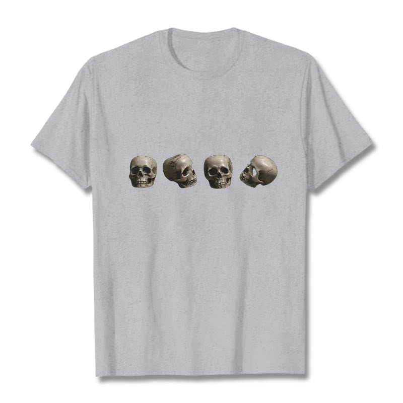 Maglietta con motivo a teschi della foresta dei cadaveri Buddha Stones, tibetano, il signore dei cadaveri - Grigio chiaro - 2XL - image 21