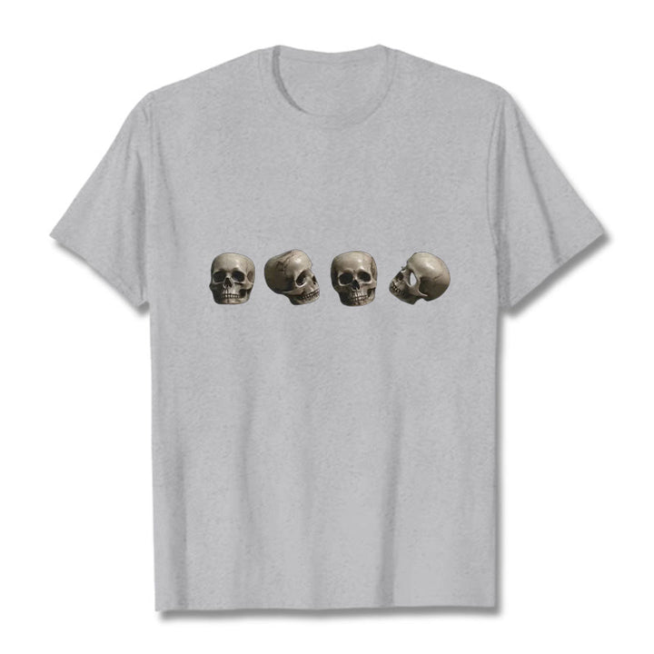 Maglietta con motivo a teschi della foresta dei cadaveri Buddha Stones, tibetano, il signore dei cadaveri - Grigio chiaro - 2XL - image 21