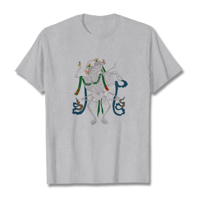 Maglietta con design Buddha Stones Tibetan The Lord Of The Corpse Forest - Grigio chiaro - 2XL - image 21