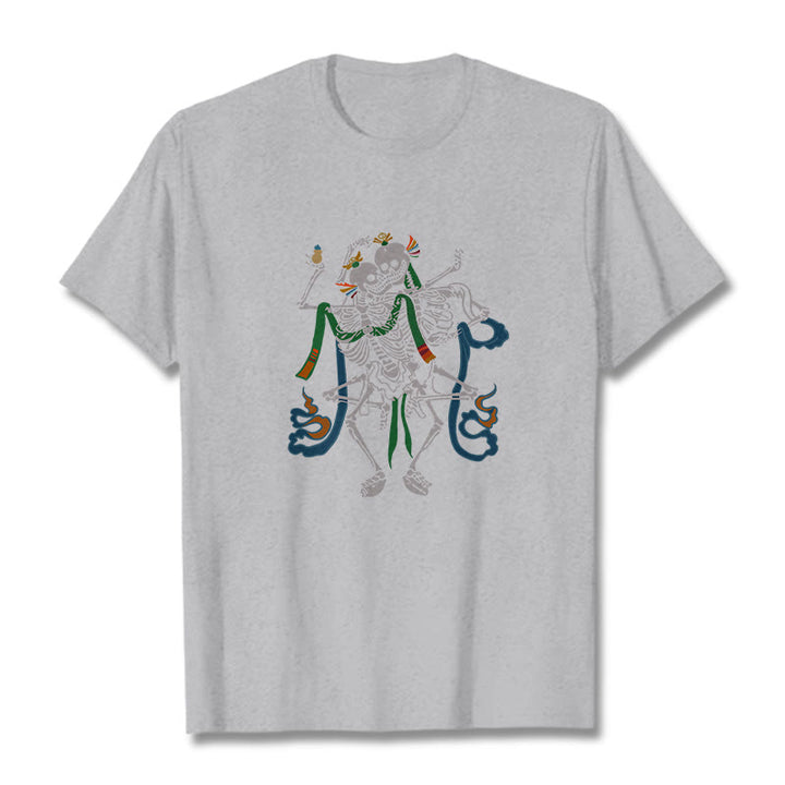 Maglietta con design Buddha Stones Tibetan The Lord Of The Corpse Forest - Grigio chiaro - 2XL - image 21