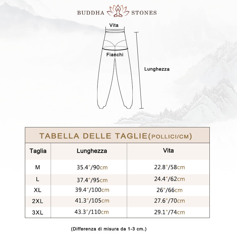 Pantaloni lunghi harem da danza yoga in modal tinta unita Buddha Stones