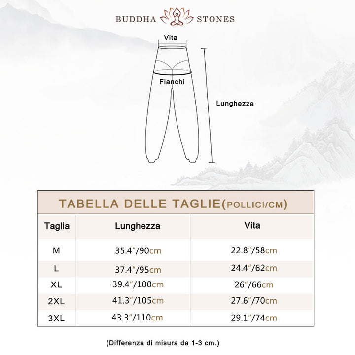 Pantaloni lunghi harem da danza yoga in modal tinta unita Buddha Stones