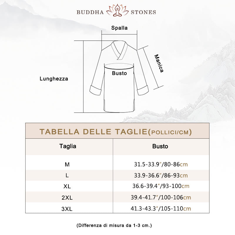 Set da uomo di abbigliamento yoga Buddha Stones a V, in cotone e lino, per meditazione e preghiera, spirituale e zen