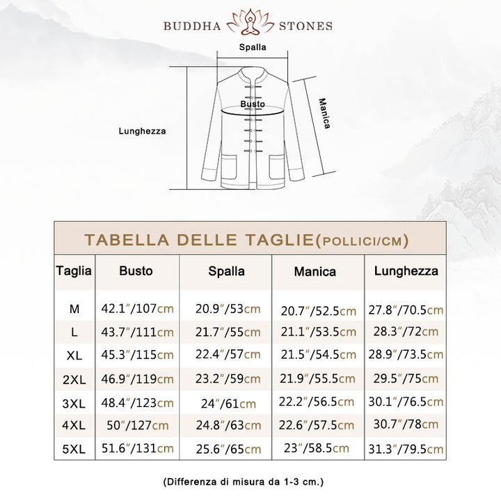 Buddha Stones Rana-Bottone Cinese Tang Suit Gru Personaggio Camicia Lunga Cotone Scamosciato Uomo Giacca Abbigliamento - image 5