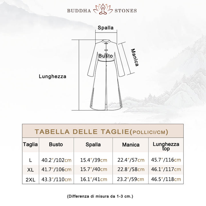Completo da donna con 2 pezzi di abbigliamento Zen Tai Chi e pantaloni con design a rana cinese e Buddha Stones meditazione (top e pantaloni). - image 5