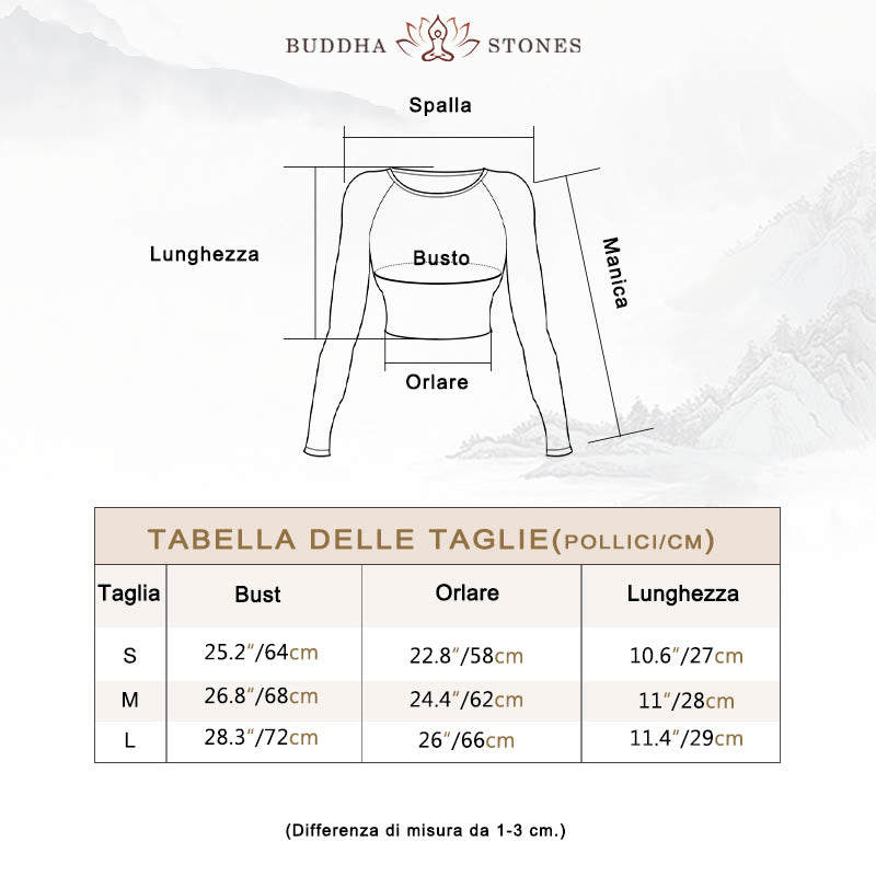 Maglietta corta a maniche lunghe con motivo a Buddha Stones, reggiseno, leggings, pantaloni, fitness e yoga. - image 5