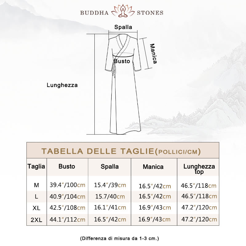 Abito midi stile Hanfu Buddha Stones pantaloni a gamba larga, abbigliamento per meditazione, pratica zen, yoga e danza. - image 5