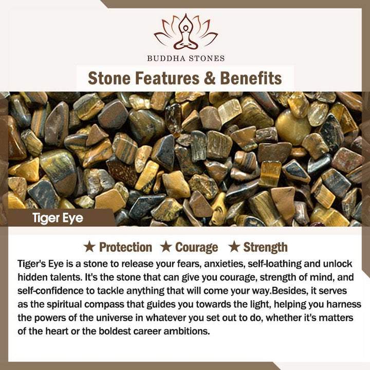 Braccialetto Buddha Stones Naturale Occhio di Tigre Ossidiana Ematite Positivo Potente