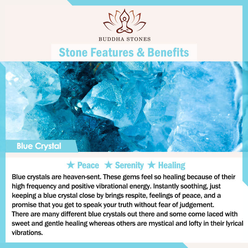 Braccialetto di guarigione Buddha Stones Blue Crystal Ametista Pietra del sole Avventurina verde