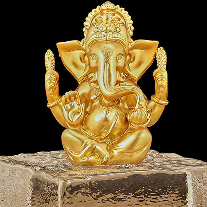 Buddha Stones Ganesh Ganpati Statua Elefante Trasformazione Decorazione Casa Resina - image 2