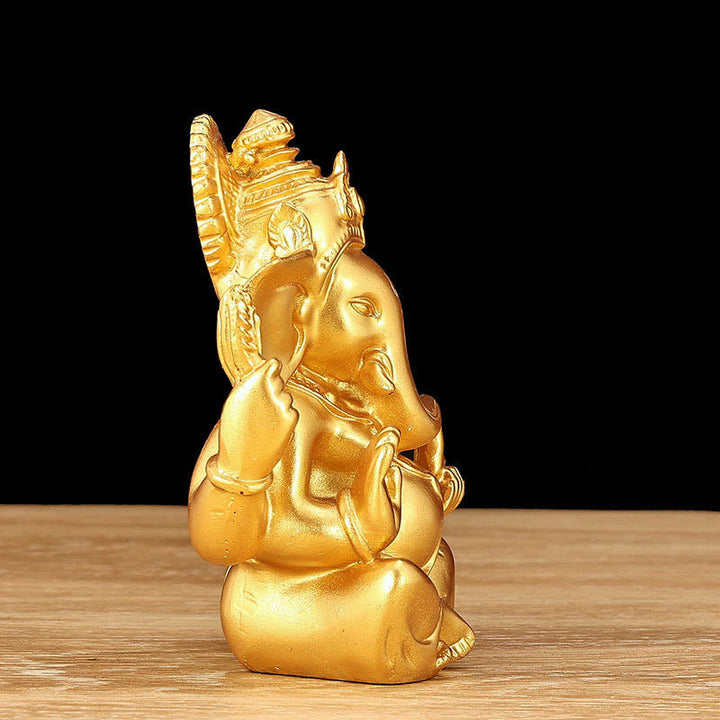 Buddha Stones Ganesh Ganpati Statua Elefante Trasformazione Decorazione Casa Resina - image 3