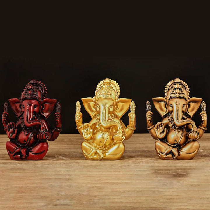 Buddha Stones Ganesh Ganpati Statua Elefante Trasformazione Decorazione Casa Resina - image 1