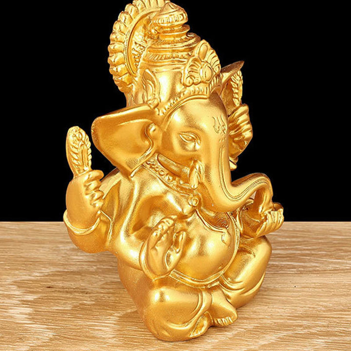 Buddha Stones Ganesh Ganpati Statua Elefante Trasformazione Decorazione Casa Resina - image 7