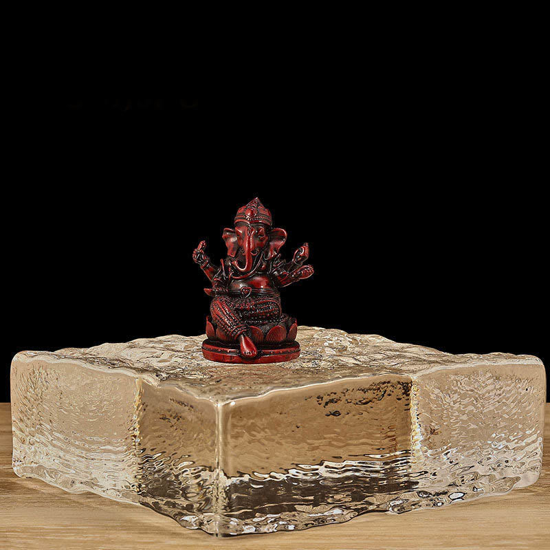 Buddha Stones Mini Piccolo Ganesh Ganpati Elefante Meditazione Statua Riflessione Casa Resina Decorazione - Ganesh rosso - Mini Piccolo 4,5*4*6cm - image 15