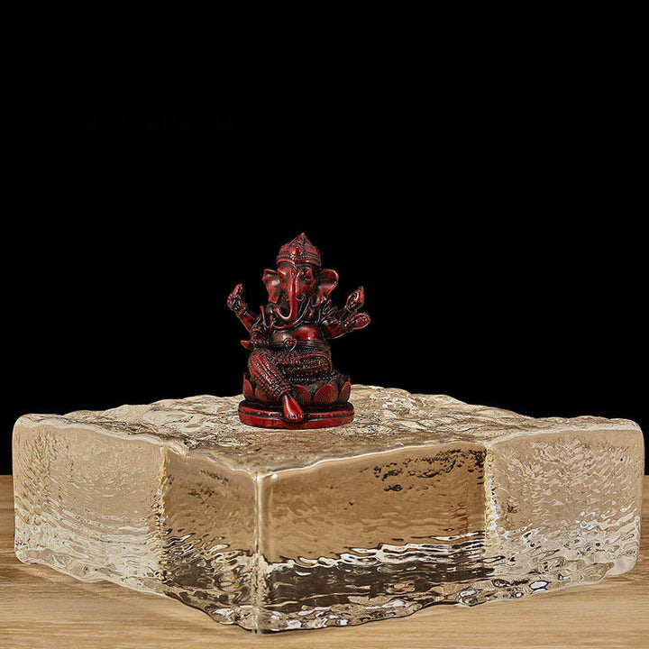 Buddha Stones Mini Piccolo Ganesh Ganpati Elefante Meditazione Statua Riflessione Casa Resina Decorazione - Ganesh rosso - Mini Piccolo 4,5*4*6cm - image 15