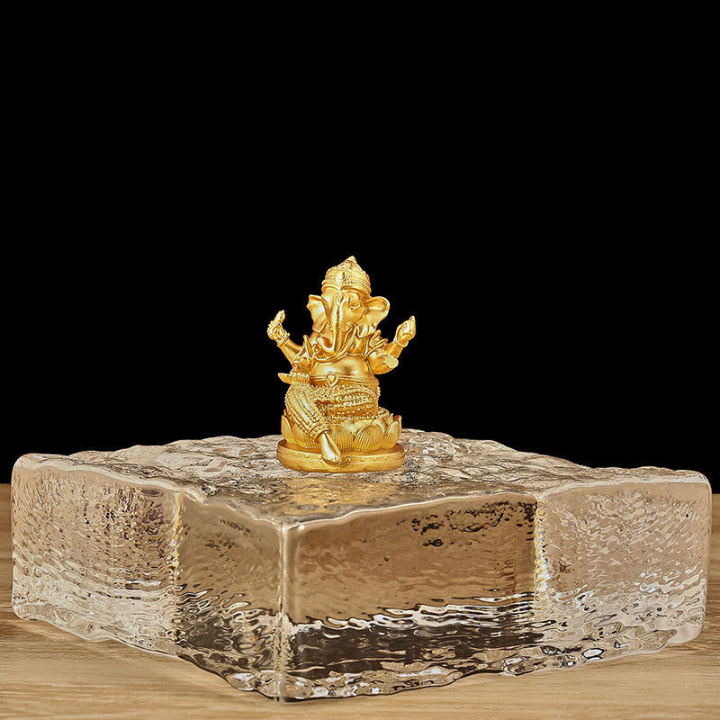 Buddha Stones Mini Piccolo Ganesh Ganpati Elefante Meditazione Statua Riflessione Casa Resina Decorazione - Ganesh dorato - Mini Piccolo 4,5*4*6cm - image 2