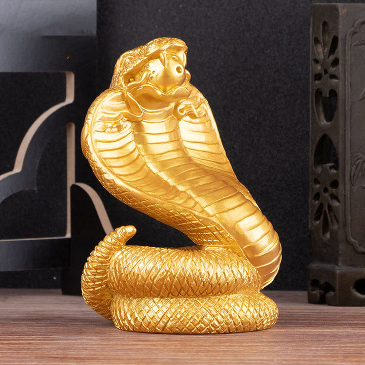 Buddha Stones Anno del serpente Lingotti Monete di rame Palla Ricchezza Statua in resina Decorazione per la casa - image 8