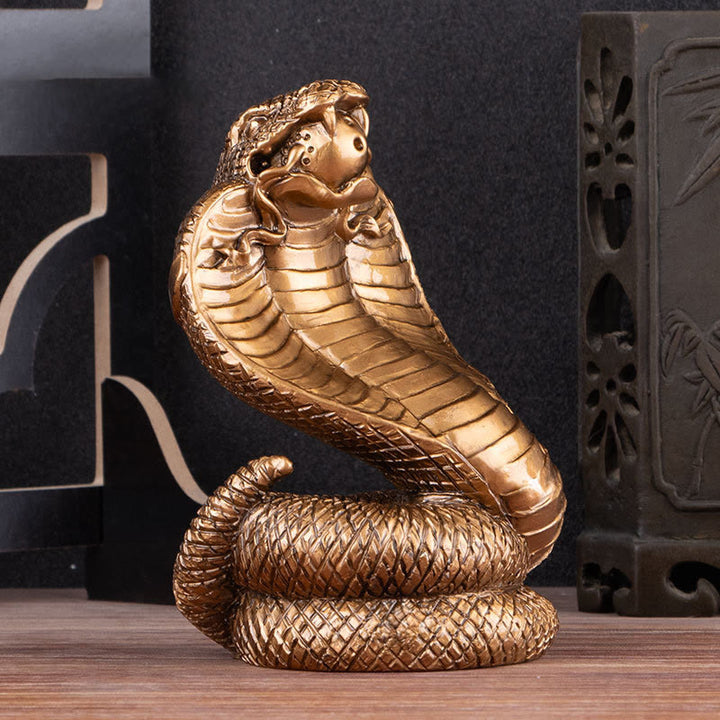 Buddha Stones Anno del serpente Lingotti Monete di rame Palla Ricchezza Statua in resina Decorazione per la casa - image 11
