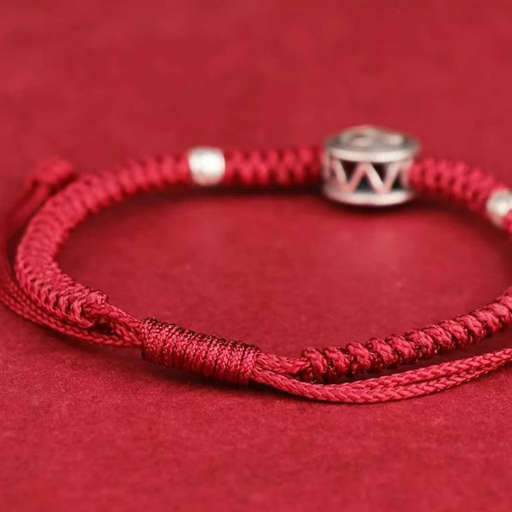 Braccialetto rosso portafortuna Buddha Stones 12 segni zodiacali cinesi