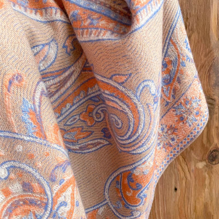 Scialle con nappa di fiori di anacardi tibetani Buddha Stones , autunno inverno, sciarpa da viaggio avvolgente - image 32