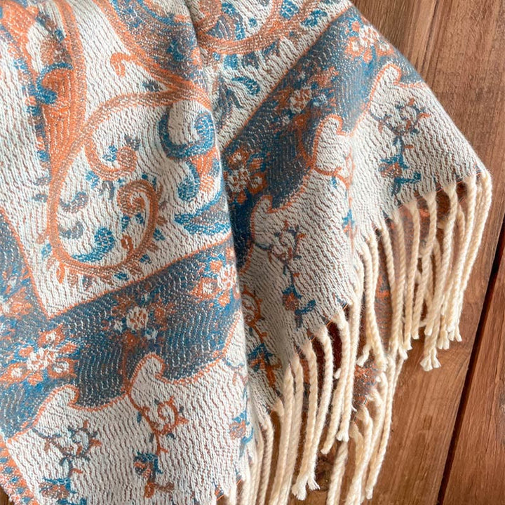 Scialle con nappa di fiori di anacardi tibetani Buddha Stones , autunno inverno, sciarpa da viaggio avvolgente - image 41