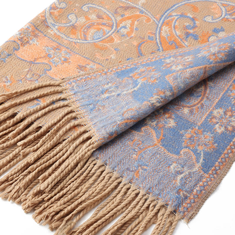 Scialle con nappa di fiori di anacardi tibetani Buddha Stones , autunno inverno, sciarpa da viaggio avvolgente - image 36