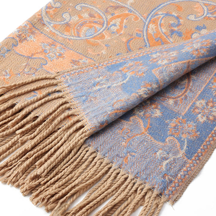 Scialle con nappa di fiori di anacardi tibetani Buddha Stones , autunno inverno, sciarpa da viaggio avvolgente - image 36