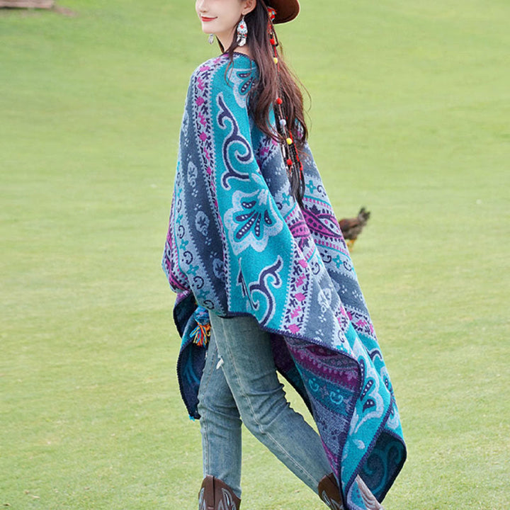 Buddha Stones , motivo floreale, autunno inverno, caldo e morbido, sciarpa avvolgente - image 2