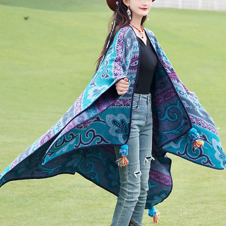 Buddha Stones , motivo floreale, autunno inverno, caldo e morbido, sciarpa avvolgente - image 1