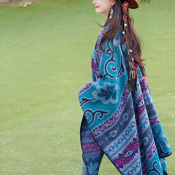 Buddha Stones , motivo floreale, autunno inverno, caldo e morbido, sciarpa avvolgente - image 11