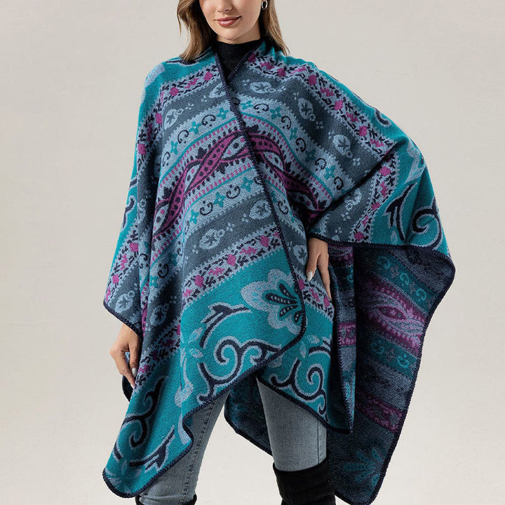 Buddha Stones , motivo floreale, autunno inverno, caldo e morbido, sciarpa avvolgente - image 12