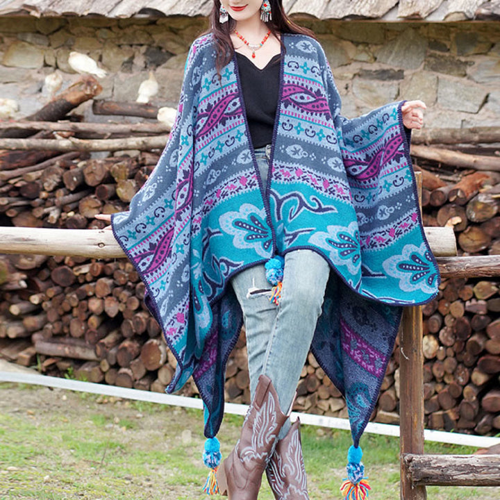 Buddha Stones , motivo floreale, autunno inverno, caldo e morbido, sciarpa avvolgente - image 6