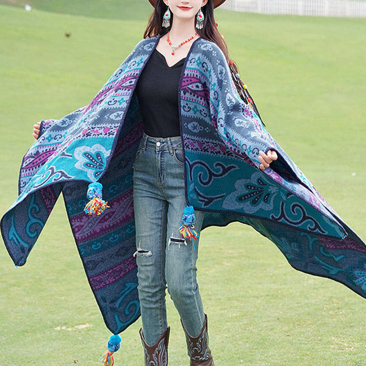 Buddha Stones , motivo floreale, autunno inverno, caldo e morbido, sciarpa avvolgente - image 9