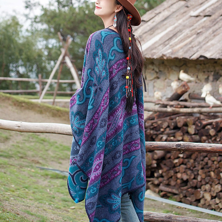 Buddha Stones , motivo floreale, autunno inverno, caldo e morbido, sciarpa avvolgente - image 8