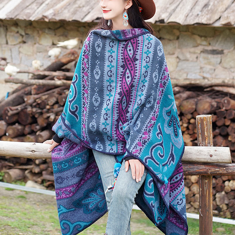 Buddha Stones , motivo floreale, autunno inverno, caldo e morbido, sciarpa avvolgente - image 4