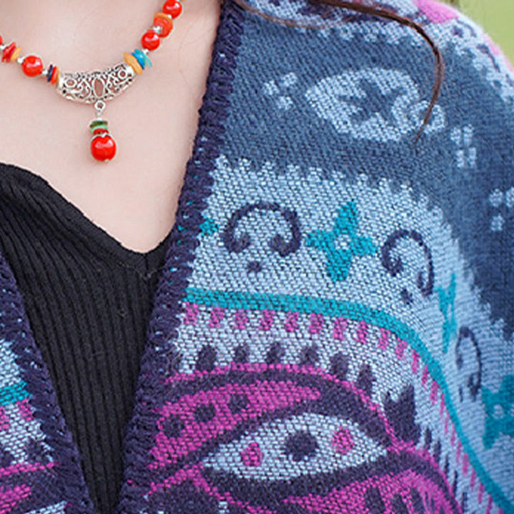 Buddha Stones , motivo floreale, autunno inverno, caldo e morbido, sciarpa avvolgente - image 14