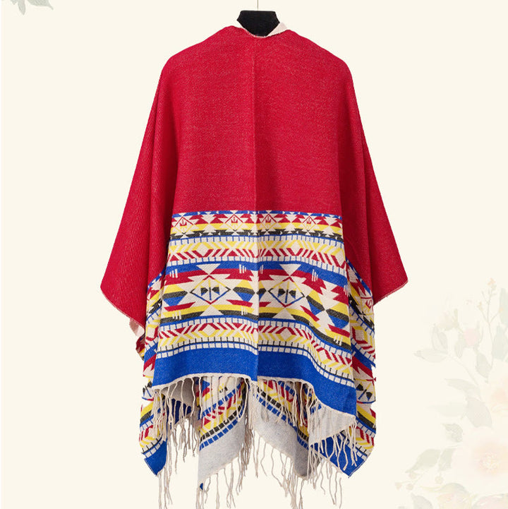 Buddha Stones con motivo geometrico a rombi tibetano, motivo a nappe, autunno inverno, caldo e accogliente, sciarpa avvolgente - image 33