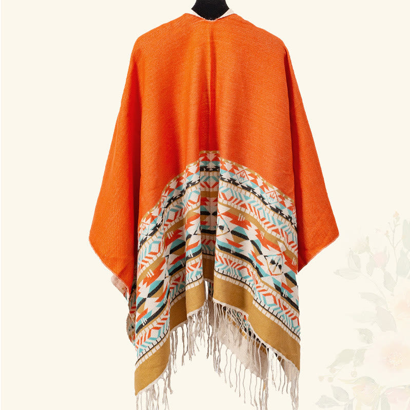 Buddha Stones con motivo geometrico a rombi tibetano, motivo a nappe, autunno inverno, caldo e accogliente, sciarpa avvolgente - image 40