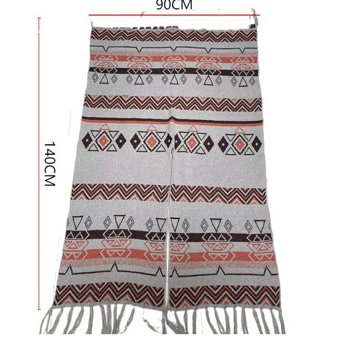 Buddha Stones, motivo a strisce, motivo a onde tibetane, motivo a geometrie, autunno inverno, sciarpa avvolgente - image 28