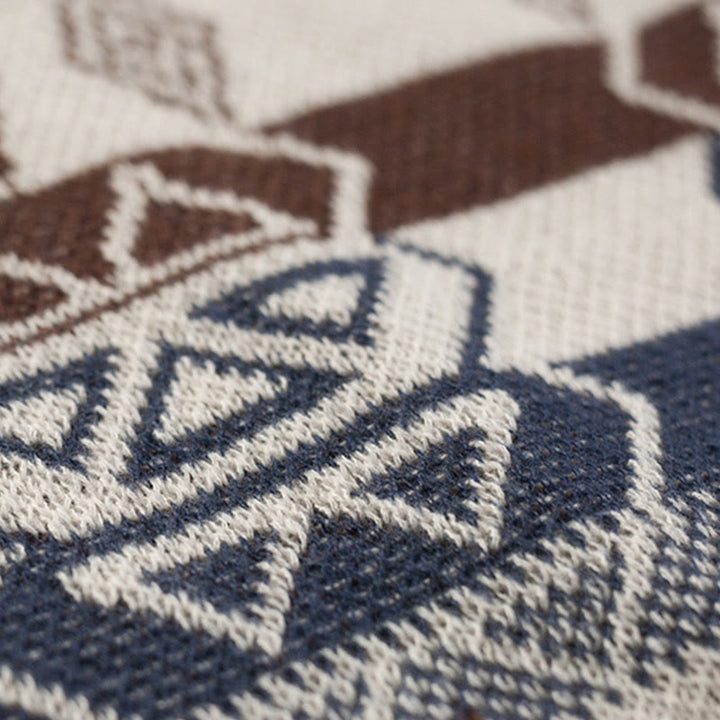 Buddha Stones, motivo a strisce, motivo a onde tibetane, motivo a geometrie, autunno inverno, sciarpa avvolgente - image 17