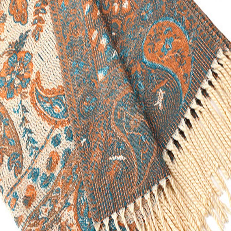 Buddha Stones, fiori di anacardio tibetani, foglie, nappe di vite, scialle, autunno inverno, morbido e accogliente, sciarpa avvolgente - image 24