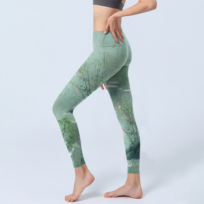 Leggings sportivi da fitness con stampa di pietre Buddha Stones , pantaloni da yoga da donna - image 2