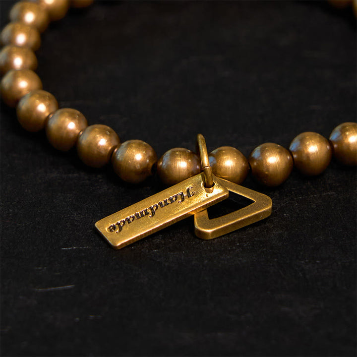 Braccialetto di equilibrio con perline di rame Buddha Stones
